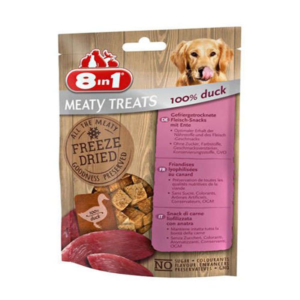 8in1 50 Gr Meaty Treats Freeze Dried Duck | Kurutulmuş Köpek Ödül Maması