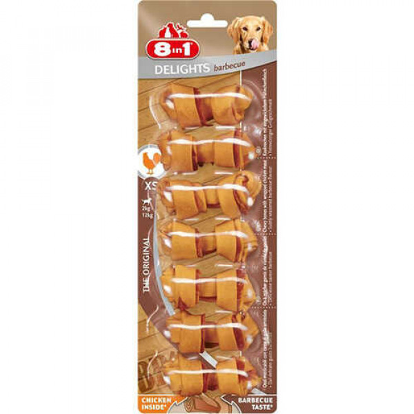 8in1 XS Delights BBQ Bone | Köpek Kemik Ödül Maması