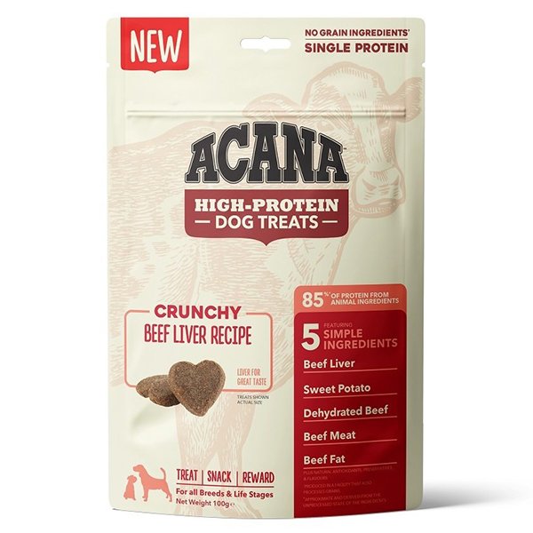 Acana 100 Gr Crunchy Yüksek Proteinli Sığır Etli Ödül | Köpek Atıştırmalık Ödül Maması