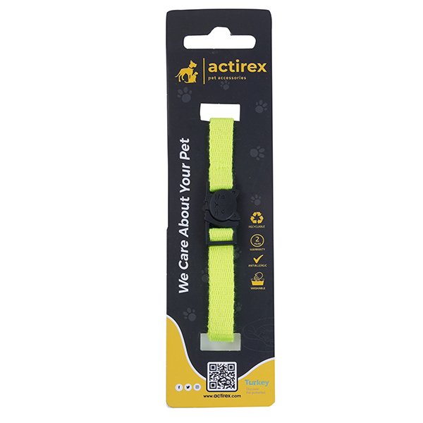 Actirex 1x30 Cm Neon Boyun Tasması Sarı | Kedi Boyun Tasması
