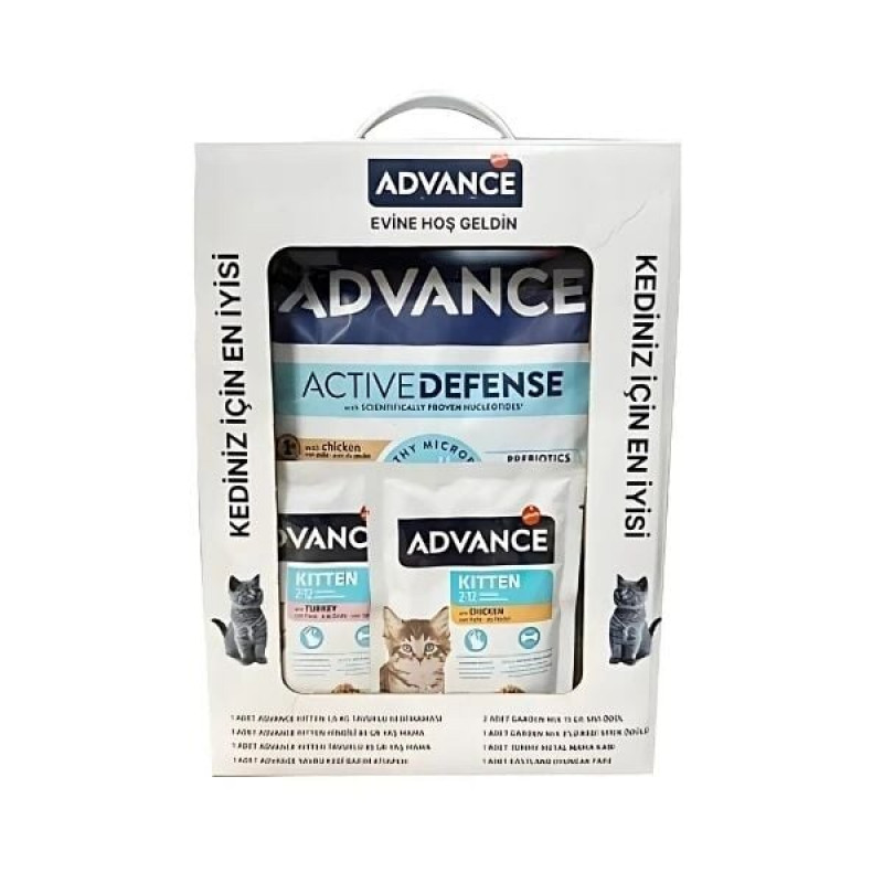 Advance Tavuk Etli Yavru Kedi Maması 1.5 Kg 2 Pouch Hediye