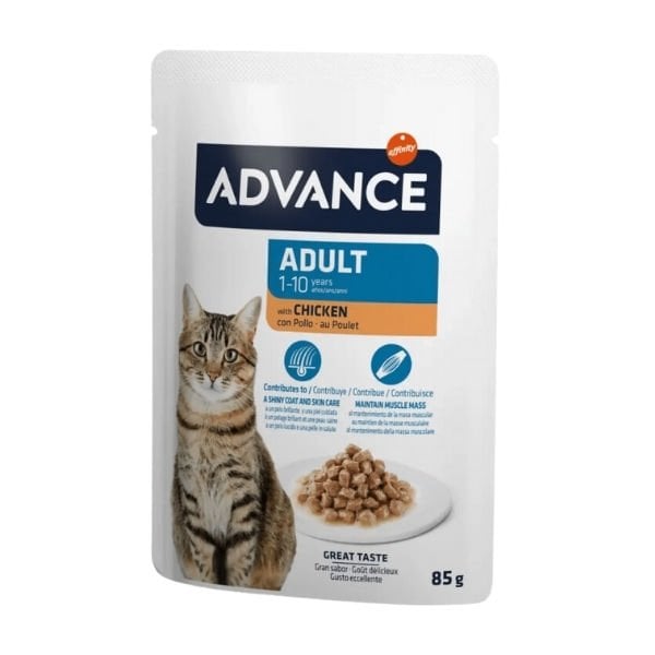 Advance Tavuklu Pouch Konserve Yetişkin Kedi Maması 85 Gr | Yetişkin Kedi Maması
