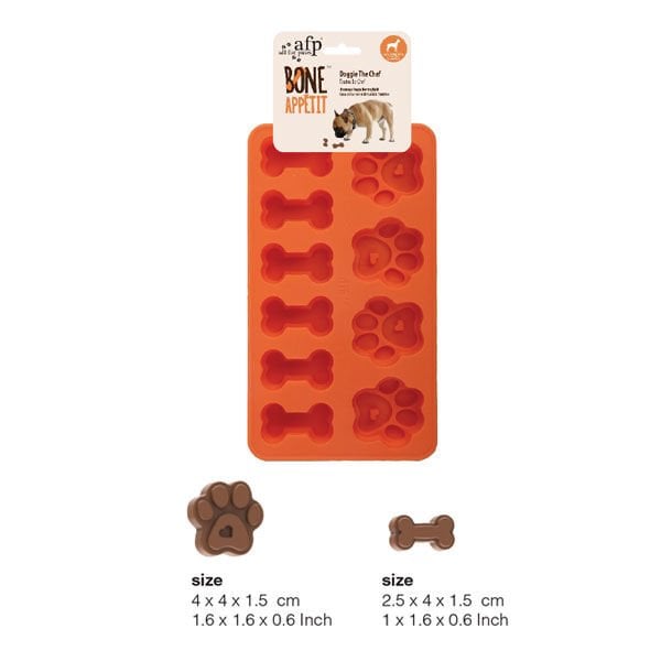 Afp Bone Appetit Kemik ve Pati Şekilli Ödül Maması Pişirme Kalıbı | Köpek Aksesuarı