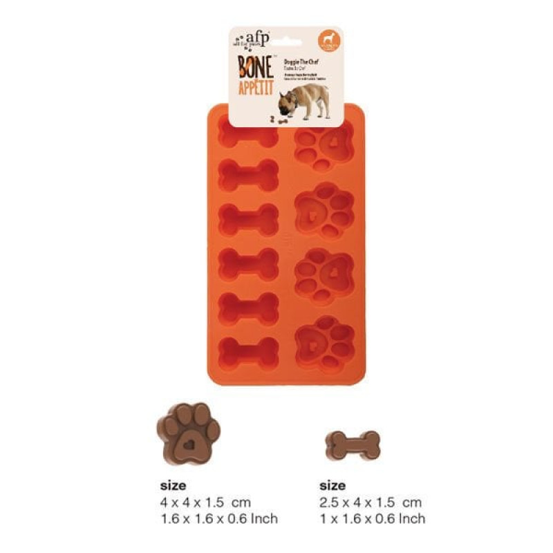 Afp Bone Appetit Kemik ve Pati Şekilli Ödül Maması Pişirme Kalıbı | Köpek Aksesuarı Afp Bone Appetit Kemik ve Pati Şekilli Ödül Maması Pişirme Kalıbı | Köpek Aksesuarı