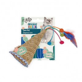Whisker Fiesta Tüylü Hasır Koni Şapka | Peluş Kedi Oyuncağı