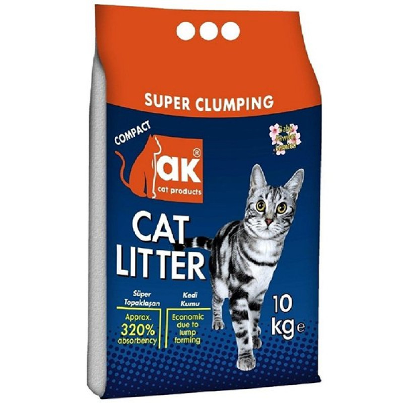Akkum 10 Kg Ince Taneli Bebek Pudrası Kokulu Kedi Kumu | Doğal Kedi Kumu Akkum 10 Kg Ince Taneli Bebek Pudrası Kokulu Kedi Kumu | Doğal Kedi Kumu