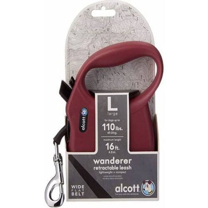 Alcott 5M Wanderer Otomatik Şerit Gezdirme Tasması (L) Kırmızı | Köpek Gezdirme Tasması Alcott 5M Wanderer Otomatik Şerit Gezdirme Tasması (L) Kırmızı | Köpek Gezdirme Tasması