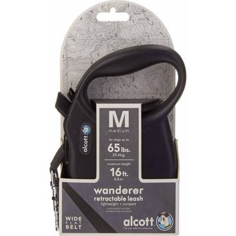 Alcott 5M Wanderer Otomatik Şerit Gezdirme Tasması (M) Siyah | Köpek Gezdirme Tasması Alcott 5M Wanderer Otomatik Şerit Gezdirme Tasması (M) Siyah | Köpek Gezdirme Tasması