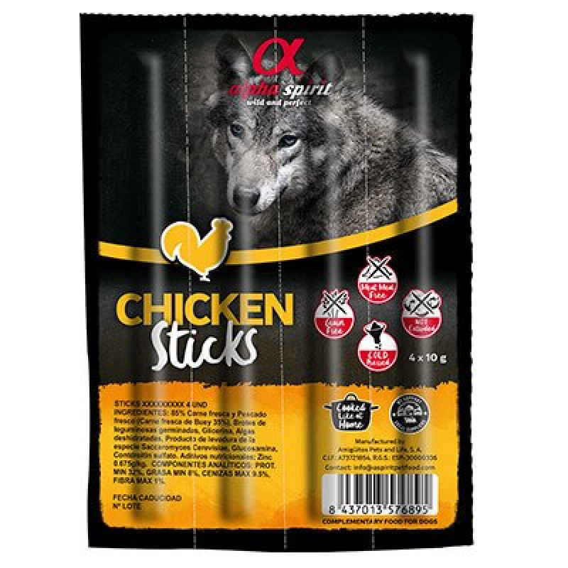 Alpha Spirit 4 Adet Tavuklu Sticks 10 Gr | Köpek Kemik Ödül Maması Alpha Spirit 4 Adet Tavuklu Sticks 10 Gr | Köpek Kemik Ödül Maması