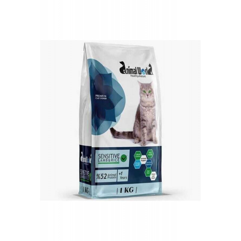 Animal World 1 Kg Premium Sensitive Kuzu Etli Yetişkin | Yetişkin Kuru Kedi Maması Animal World 1 Kg Premium Sensitive Kuzu Etli Yetişkin | Yetişkin Kuru Kedi Maması