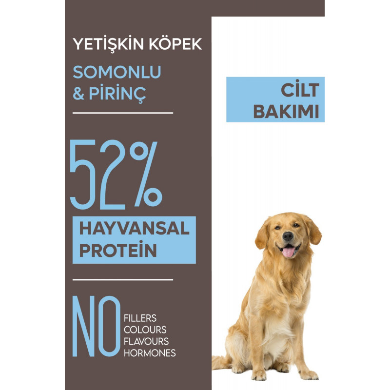 Animal World Derma Care 15 Kg Somonlu ve Pirinçli Yetişkin Köpek Maması