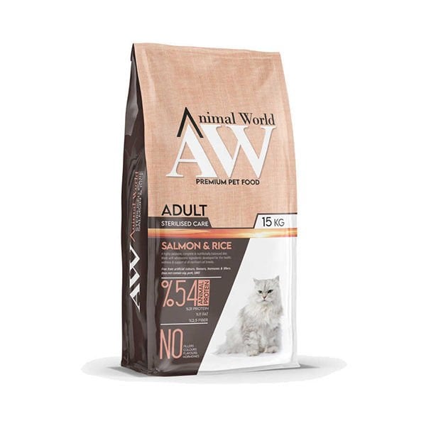 Animal World Sterilised Somonlu 15 Kg Kısırlaştırılmış Kedi Maması