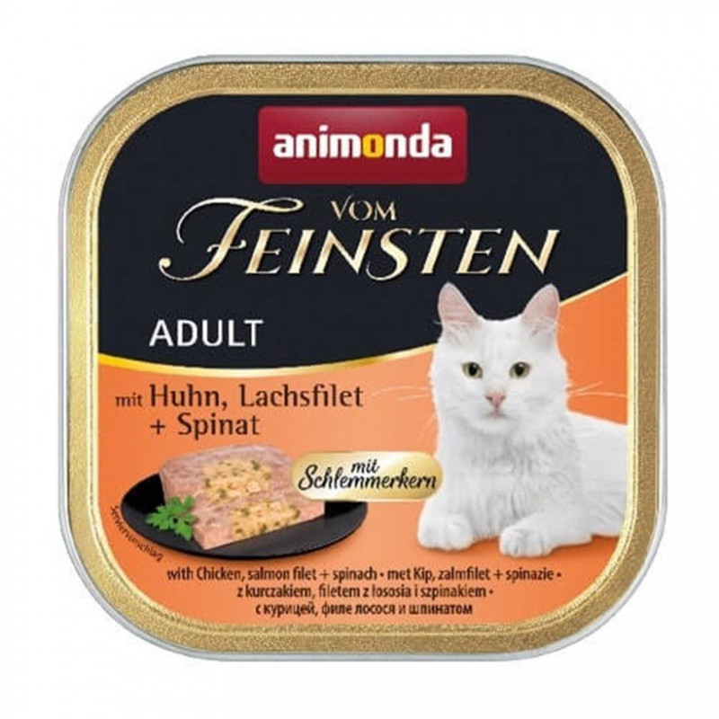 Animonda 100 Gr Vom Feinsten Tavuk Etli Somon Balık Ve Ispanaklı Yetişkin Animonda 100 Gr Vom Feinsten Tavuk Etli Somon Balık Ve Ispanaklı Yetişkin