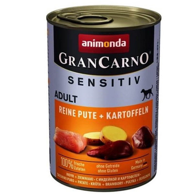 Animonda 400 Gr Gran Carno Sensitive Hindi + Patates | Yetişkin Köpek Konserve Maması Animonda 400 Gr Gran Carno Sensitive Hindi + Patates | Yetişkin Köpek Konserve Maması
