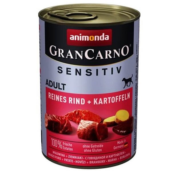 Animonda 400 Gr Gran Carno Sensitive Sığır + Patates | Yetişkin Köpek Konserve Maması