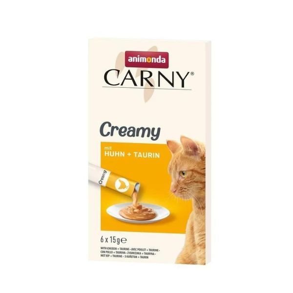 Animonda 6 Adet Carny Adult Creamy Tavuk ve Taurin 15 Gr | Kedi Sıvı Ödül Maması