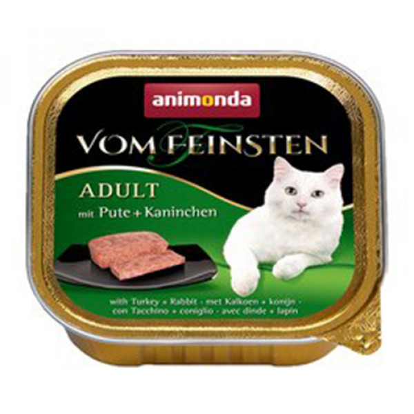 Animonda 6 Adet Vom Feinsten Adult Hindili + Tavşanlı 100 Gr | Yetişkin Kedi Maması