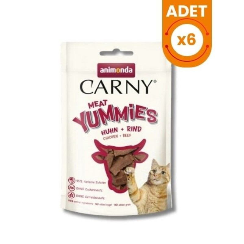Animonda Carny Meat 50 Gr Tavuk ve Sığır Etli Yetişkin Kedi Ödül Maması