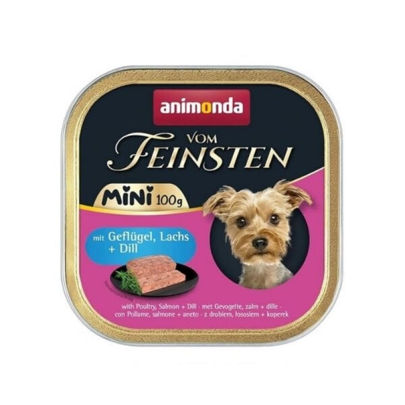 Animonda Vom Feinsten 100 Gr Kümes Hayvanlı ve Somonlu Mini Irk Yetişkin Köpek Konservesi Animonda Vom Feinsten 100 Gr Kümes Hayvanlı ve Somonlu Mini Irk Yetişkin Köpek Konservesi