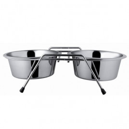 16,5 Cm Çelik Ayaklı İkili Metal Mama Kabı | İkili Mama Ve Su Kabı 16,5 Cm Çelik Ayaklı İkili Metal Mama Kabı | İkili Mama Ve Su Kabı