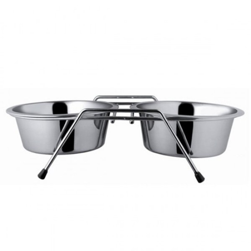 Ankur 21 Cm Çelik Ayaklı İkili Metal Mama Kabı | İkili Mama Ve Su Kabı Ankur 21 Cm Çelik Ayaklı İkili Metal Mama Kabı | İkili Mama Ve Su Kabı