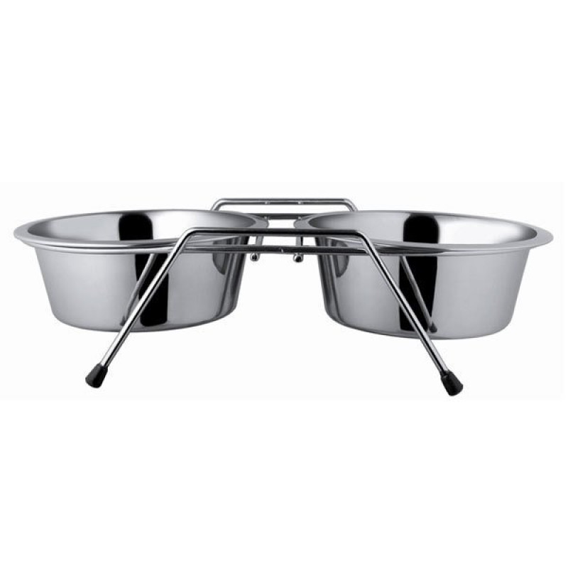 Ankur 25 Cm Çelik Ayaklı İkili Metal Mama Kabı | Metal Mama Ve Su Kabı Ankur 25 Cm Çelik Ayaklı İkili Metal Mama Kabı | Metal Mama Ve Su Kabı