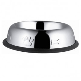 Asbe16 Oz 15,5 Cm Çelik Mama Kabı Oval Desenli | Metal Mama Ve Su Kabı Asbe16 Oz 15,5 Cm Çelik Mama Kabı Oval Desenli | Metal Mama Ve Su Kabı