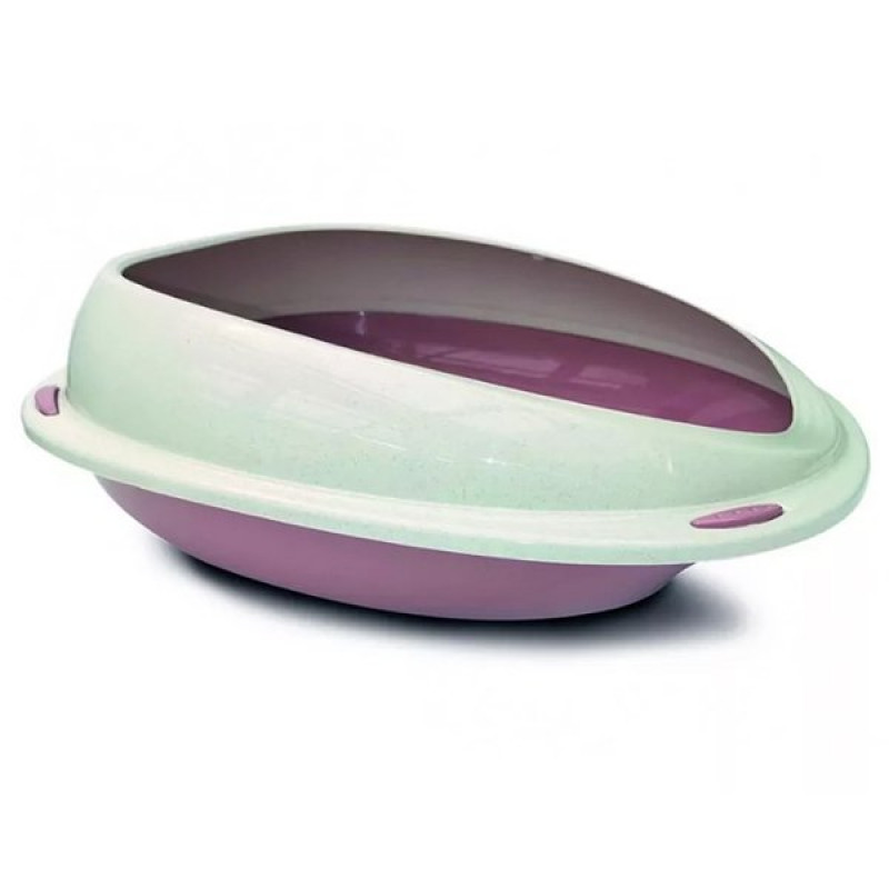 Aquael Comfy Medium Cleo Açık Tuvalet Pembe 45x36x15.5h Cm | Açık Kedi Tuvaleti