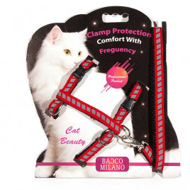Milano Reflektörlü Göğüs Tasması Kırmızı | Kedi Göğüs Tasması