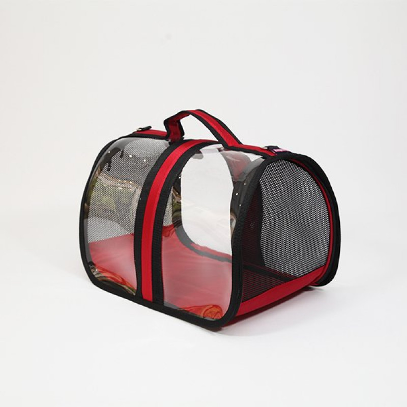 Bacco Milano Şeffaf Taşıma Çantası Kırmızı | Köpek Taşıma Çantası Ve Kafes Bacco Milano Şeffaf Taşıma Çantası Kırmızı | Köpek Taşıma Çantası Ve Kafes
