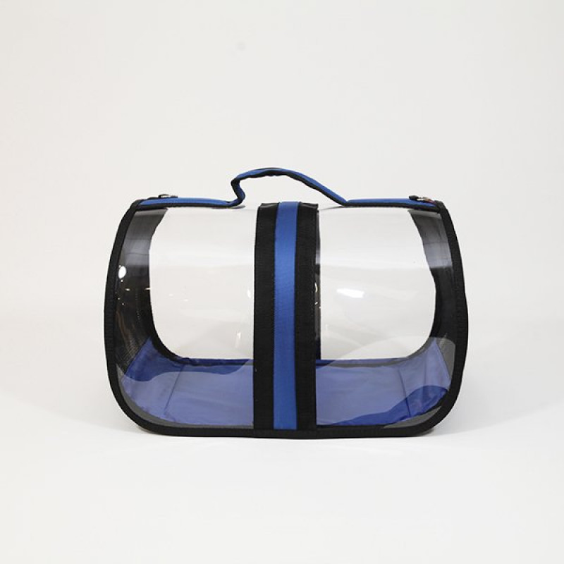 Bacco Milano Şeffaf Taşıma Çantası Mavi | Köpek Taşıma Çantası Ve Kafes