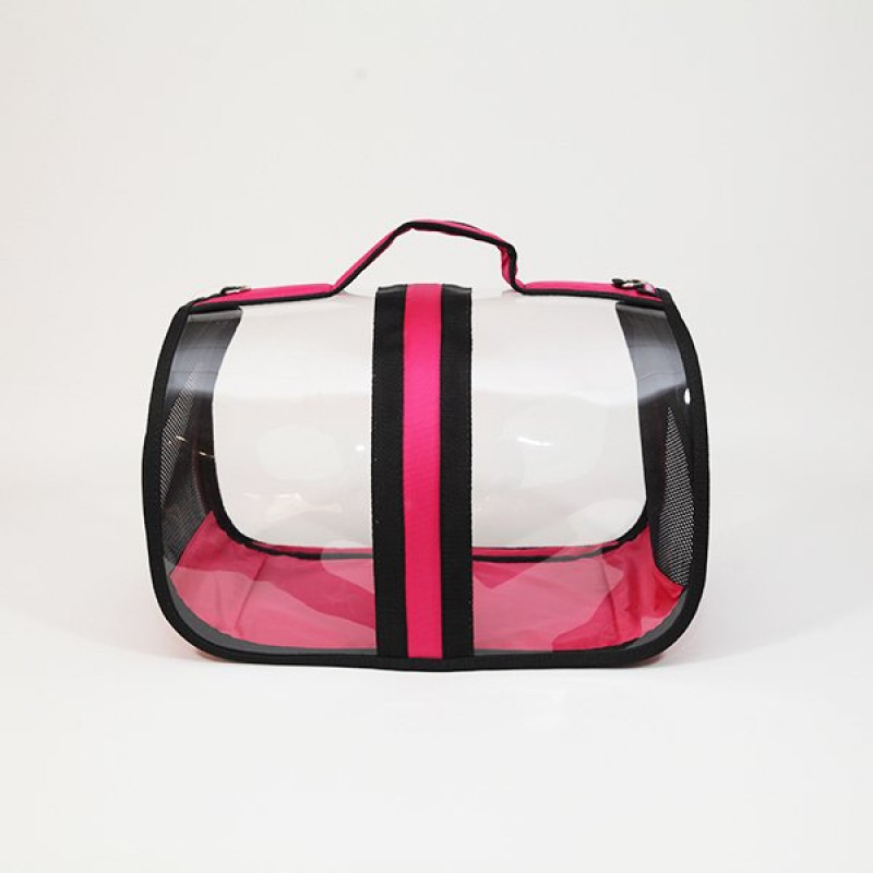 Bacco Milano Şeffaf Taşıma Çantası Pembe | Köpek Taşıma Çantası Ve Kafes