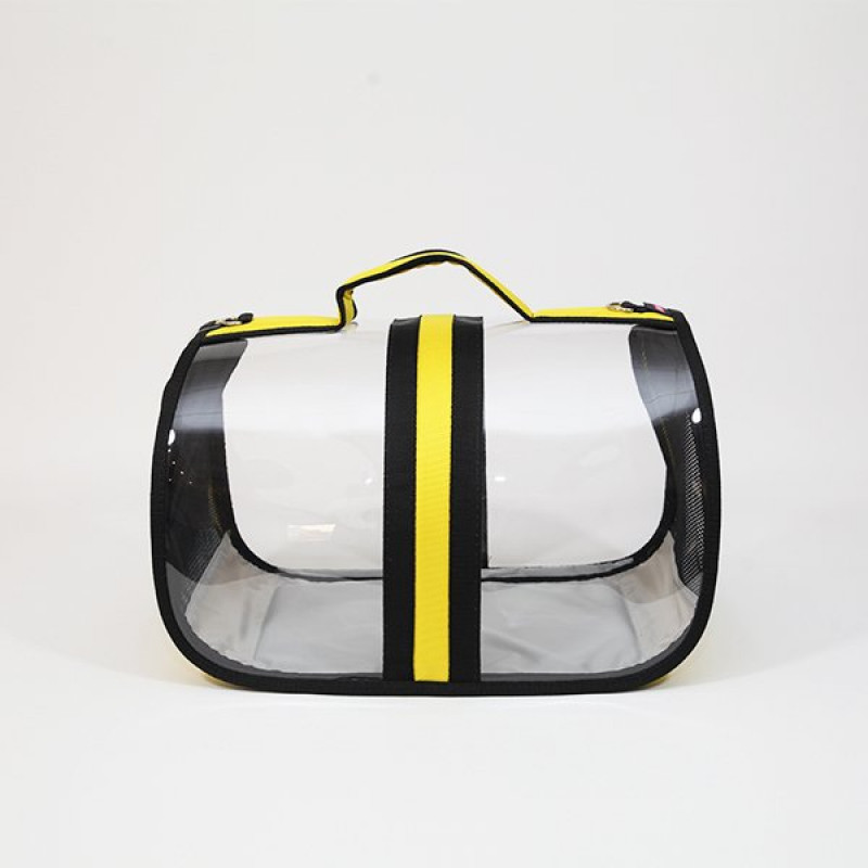 Bacco Milano Şeffaf Taşıma Çantası Sarı | Köpek Taşıma Çantası Ve Kafes