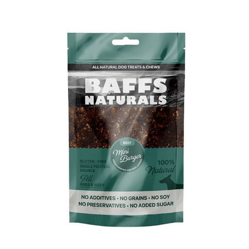 Baffs Naturals 100 Gr Mini Burger Biftek | Köpek Atıştırmalık Ödül Maması Baffs Naturals 100 Gr Mini Burger Biftek | Köpek Atıştırmalık Ödül Maması