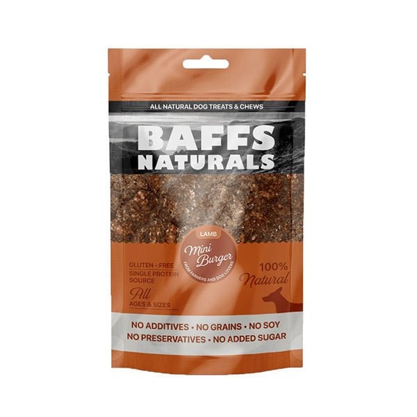Baffs Naturals 100 Gr Mini Burger Kuzu | Köpek Atıştırmalık Ödül Maması