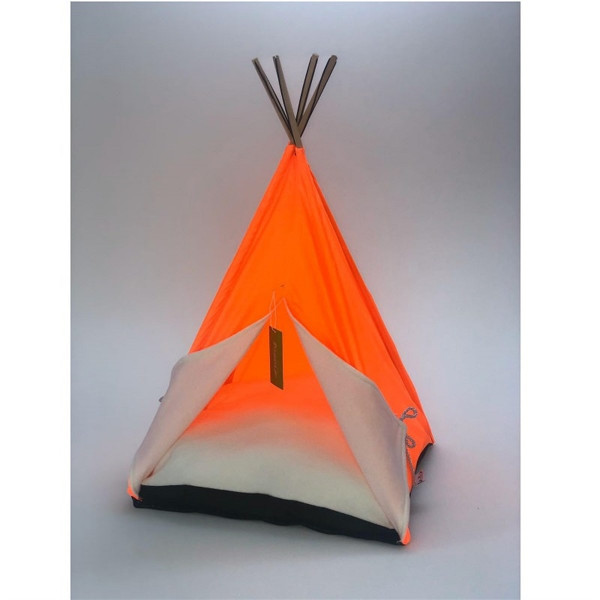 Bedspet 50x50x70 Çadır Turuncu | Yuvalı Köpek Yatağı