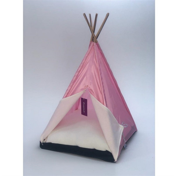 Bedspet 50x50x70 Kedi Köpek Çadırı Pembe | Yuvalı Köpek Yatağı