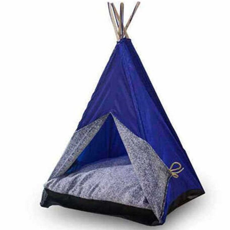 Bedspet 60x60x80 Cm Büyük Kedi-Köpek Çadırı Mavi | Kedi Çadırı