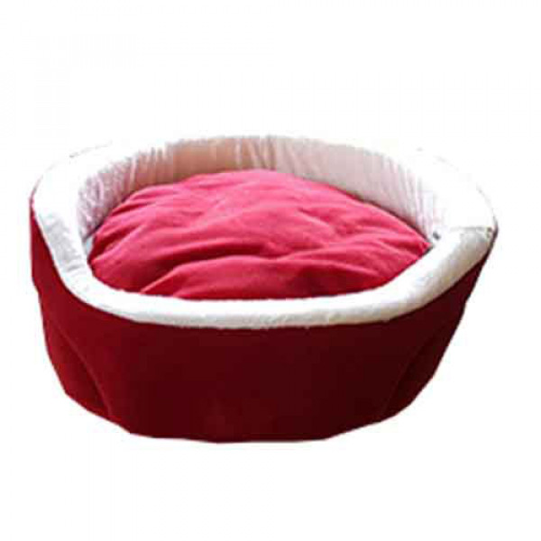 Bedspet Ağızlıklı Sepet Kedi Köpek Yuvası Kırmızı | Simit Kedi Yatağı