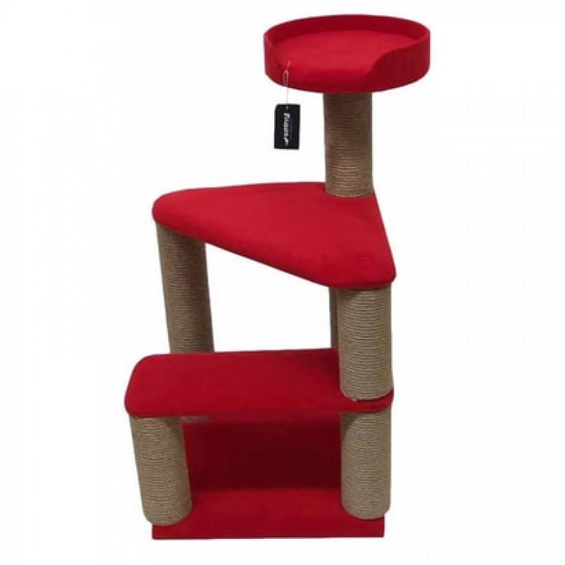 Bedspet M:2 Tırmalama Platformu Kımızı | Platformlu Kedi Tırmalama Tahtası Bedspet M:2 Tırmalama Platformu Kımızı | Platformlu Kedi Tırmalama Tahtası