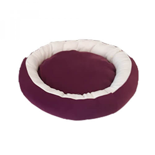 Bedspet Simit Yatak Mor-Beyaz | Kumaş Köpek Yatağı