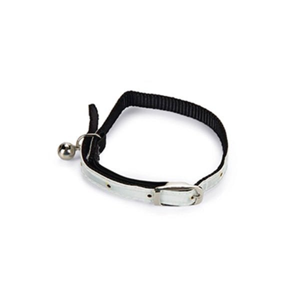 Beeztees 10x29 Cm Reflektörlü Zilli Boyun Tasması Gri | Kedi Boyun Tasması