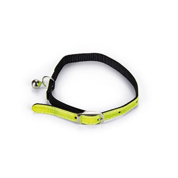 Beeztees 10x29 Cm Reflektörlü Zilli Boyun Tasması Sarı | Kedi Boyun Tasması