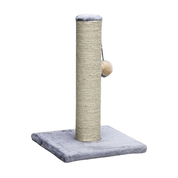 Beeztees 30x30x45 Cm Peluş Top Oyuncaklı Kedi Tırmalama Direği Gri | Çubuk Kedi Tırmalama Tahtası