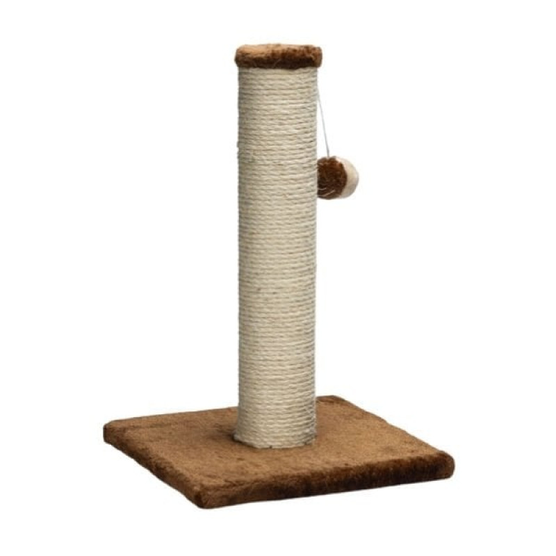 Beeztees Peluş Top Oyuncaklı Kedi Tırmalama Direği 30x30x45 Cm Kahverengi Beeztees Peluş Top Oyuncaklı Kedi Tırmalama Direği 30x30x45 Cm Kahverengi