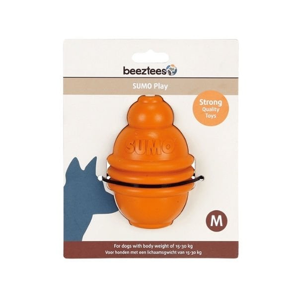 Beeztees Sumo 12 Cm Ödül Hazneli Kauçuk Köpek Oyuncağı Medium Turuncu 