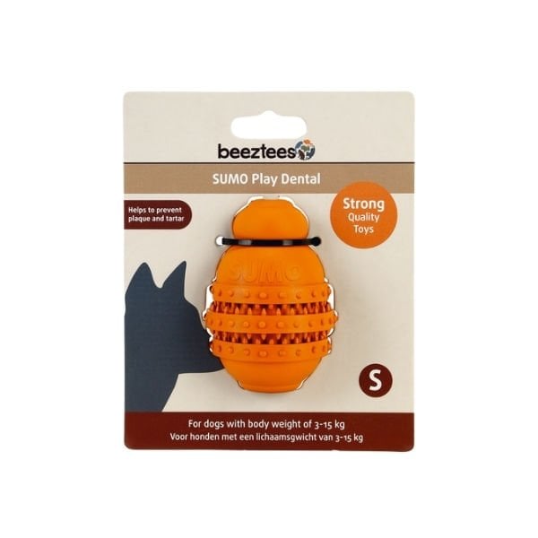 Beeztees Sumo 8 Cm Ödül Hazneli Kauçuk Köpek Diş Çiğneme Oyuncağı Small Turuncu 