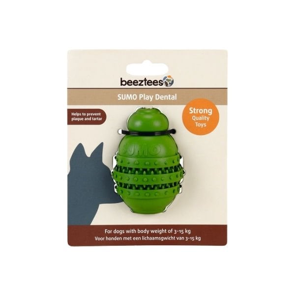 Beeztees Sumo Mini 10 Cm Halka Şeklinde Kauçuk Köpek Diş Oyuncağı Xsmall Yeşil 