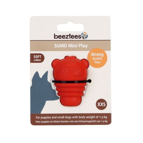Beeztees Sumo Mini 4 Cm Diş Ödül Hazneli Kauçuk Köpek Oyuncağı Xxsmall Kırmızı 