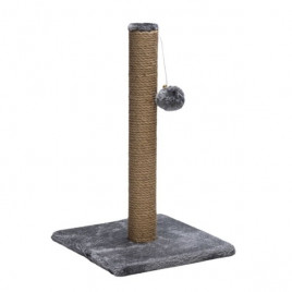 Top Oyuncaklı Kedi Tırmalama Direği 25x25x42 Cm Gri